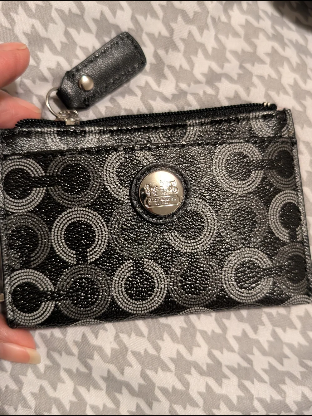 Coach Black Signature Coin Card Case
